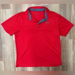 Under Armour Men's Polo Shirt in Red and Gray